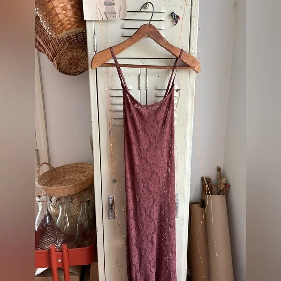 Anthropologie Lace Godet Maxi Slip Dress - Picture 8 of 12